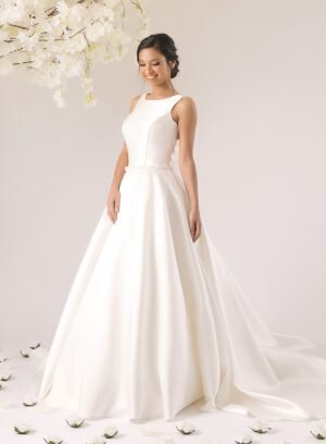 Vestido de Noiva em mikado